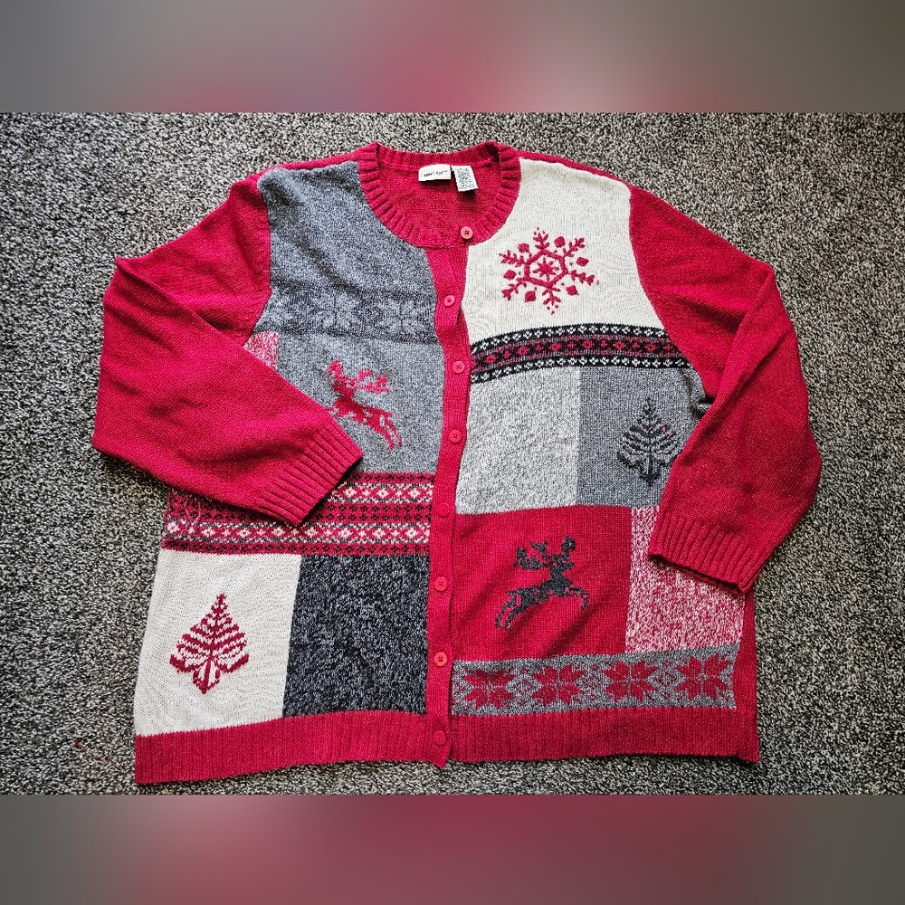 Vintage Cherokee Button Up Cardigan Sweater 3X